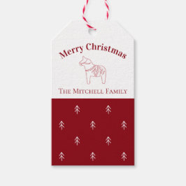 Festive Heritage Horse | Förpackning om 10 Helgdag Presentetikett