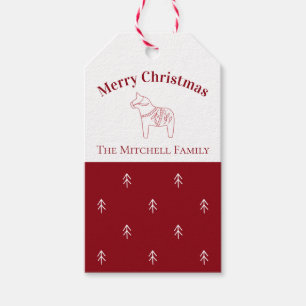 Festive Heritage Horse   Förpackning om 10 Helgdag Presentetikett