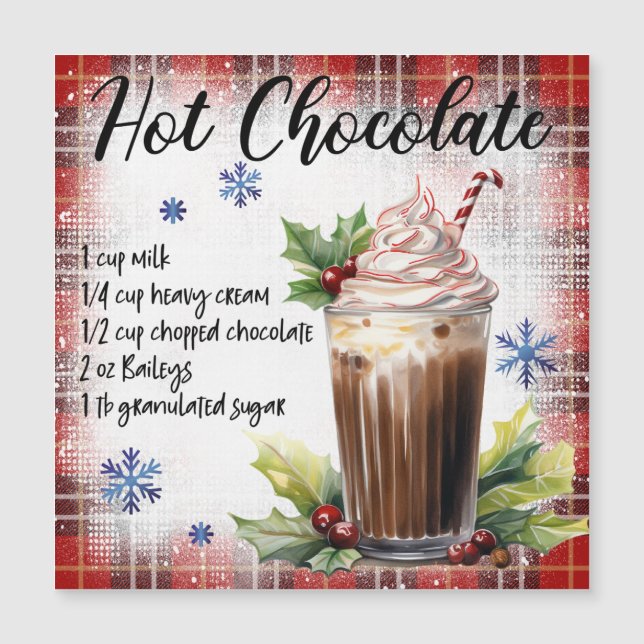 Festive Hett Chocolate Magnetic Card (Framsida)