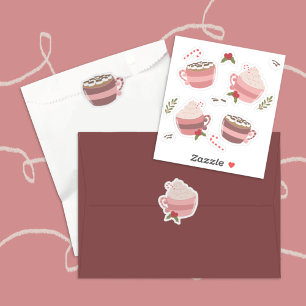 Festive Hett Cocoa Mugg Doodle Sticker Pack Klistermärken