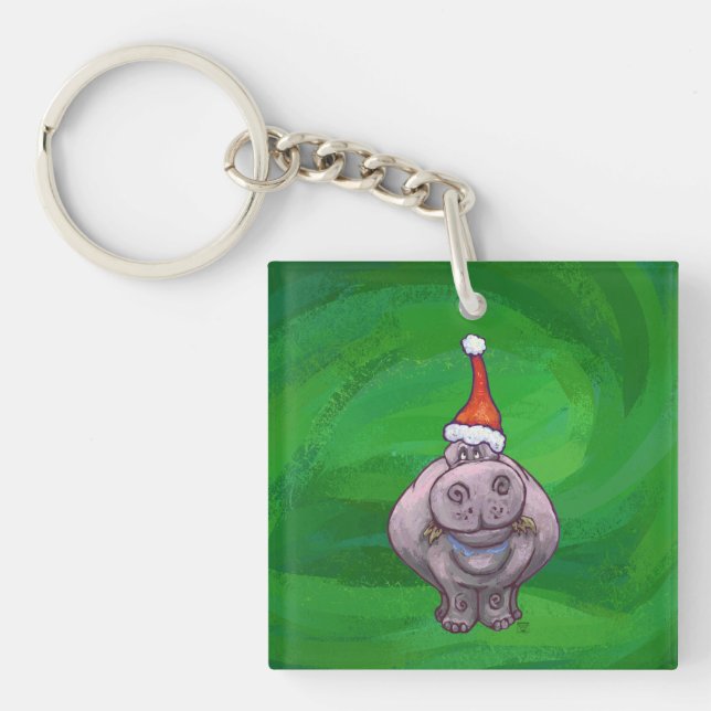 Festive Hippo på Grönt (Framsidan)