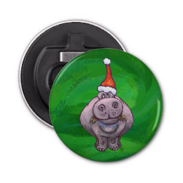 Festive Hippo på Grönt Flasköppnare