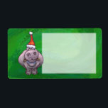 Festive Hippo på Grönt Fraktsedel<br><div class="desc">I en jultomt på juljulgåvor och tillbehör med Parad-fenomenet på texturerad Grönt finns vår roligt av en söt hippo som är utsliten i en röd julhatt med en texturerad grönt som målas av vår talangbarn, Traci Van Wagoner. På baksidan av många safari-djurgåvor från roligten hittar du också vår vimiska hippo...</div>