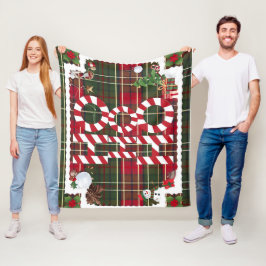 Festive "HO HO HO HO" jul Ull och Sherpa Blank Fleecefilt