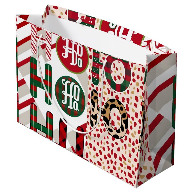 Festive "HO HO HO HO"-julafton Papper med (Baksidan Vinklad)