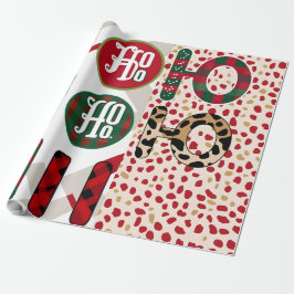 Festive "HO HO HO HO"-julafton Papper med Presentpapper