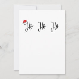 Festive "Ho Ho Ho" Santa Hat-Helgdag Julkort