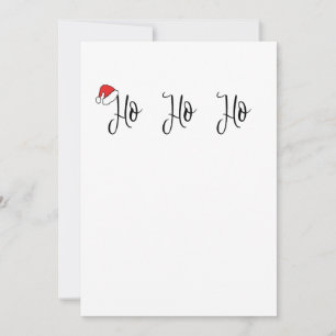 Festive "Ho Ho Ho" Santa Hat-Helgdag Julkort