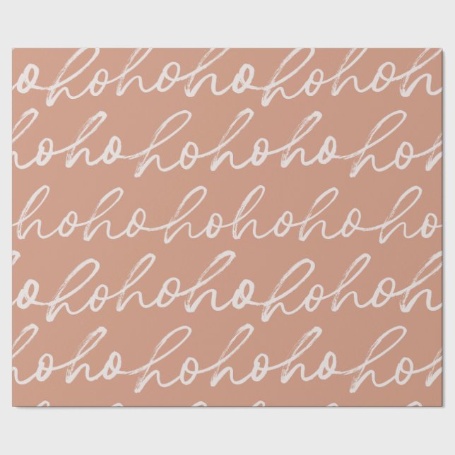 Festive "Ho Ho" Rosa Wrapping Papper Presentpapper (Seam)