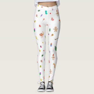 Festive Holiday Christmas Leggings Pants for Women