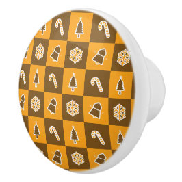 Festive Holiday Grid Pattern Knopp