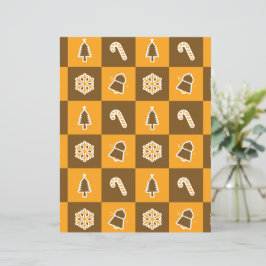 Festive Holiday Grid Pattern Scrapbook Paper