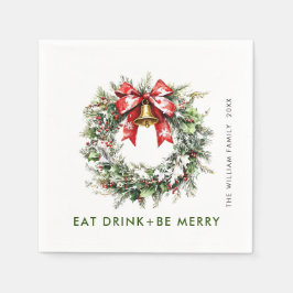 Festive Holly Berry Gräs-andejul Party Pappersservett