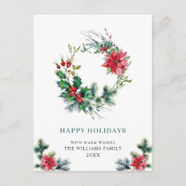 Festive Holly Berry Wandan God jul Helgdag Vykort