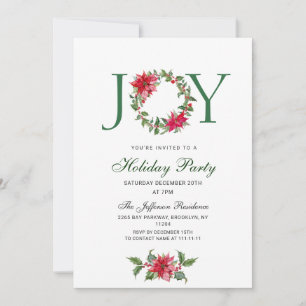 Festive Holly Berry Wandeandan Helgdag jul Party Inbjudningar