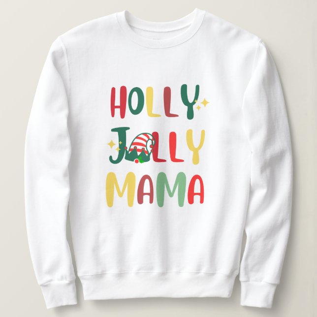 Festive Holly Jolly Julafton Helgdagar jul T Shirt (Design framsida)