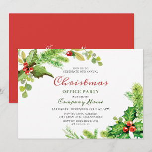 Festive Holly-Julfesten Corporate Inbjudningar