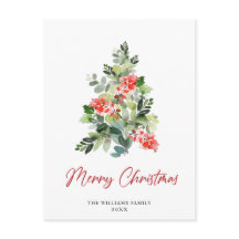 Festive Holly Julgran Hälsning Helgdag