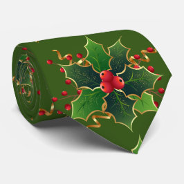 Festive Holly och Berries jul Neck Tie Slips