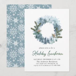 Festive Holly Wandandejul-Helgdag Luncheon Inbjudningar
