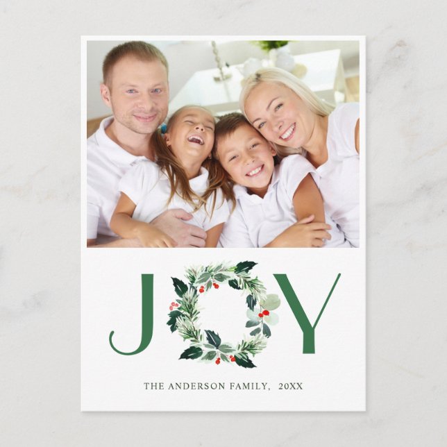 Festive Holly WandeGod-jul Hälsning Helgdag Vykort (Framsida)