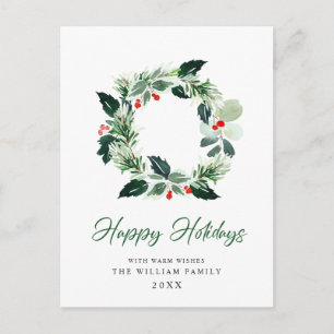 Festive Holly WandeGod-jul Hälsning Helgdag Vykort