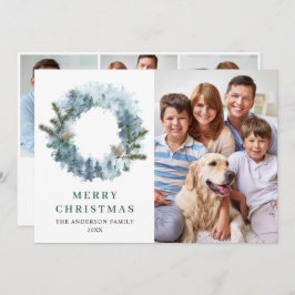 Festive Holly Wandejul 4 PHOTO Hälsning Julkort