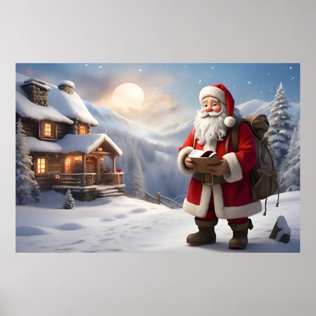 Festive home decdec wall art | Tomtarmkonst Poster (Framsidan)