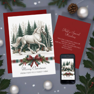 Festive Horse Equestrian Jul Inbjudningar