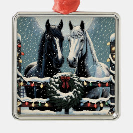 Festive Horses | God jul Julgransprydnad Metall