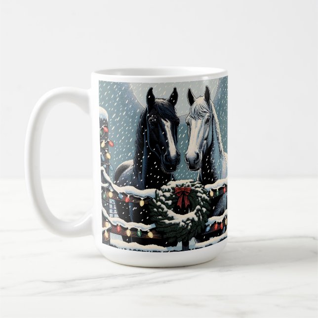 Festive Horses | God jul Kaffemugg (Vänster)