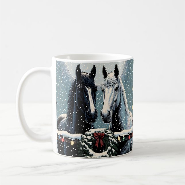 Festive Horses | God jul Kaffemugg (Vänster)