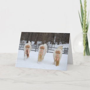 Festive Horses Helgdag Card Helgkort