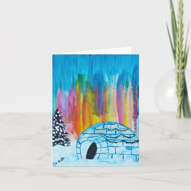 Festive Igloo Kort (Framsida)