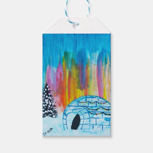 Festive Igloo Presentetikett (Framsidan)