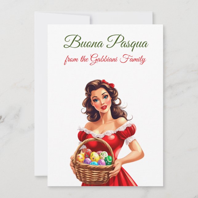 Festive Italiana | Glad påsk | Buona Pasqua | Julkort (Framsida)