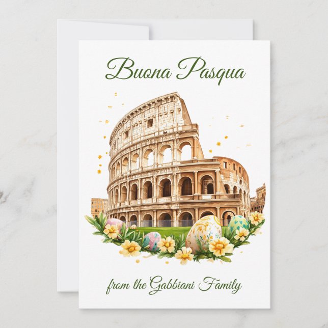 Festive Italiana | Glad påsk | Buona Pasqua | Julkort (Framsida)