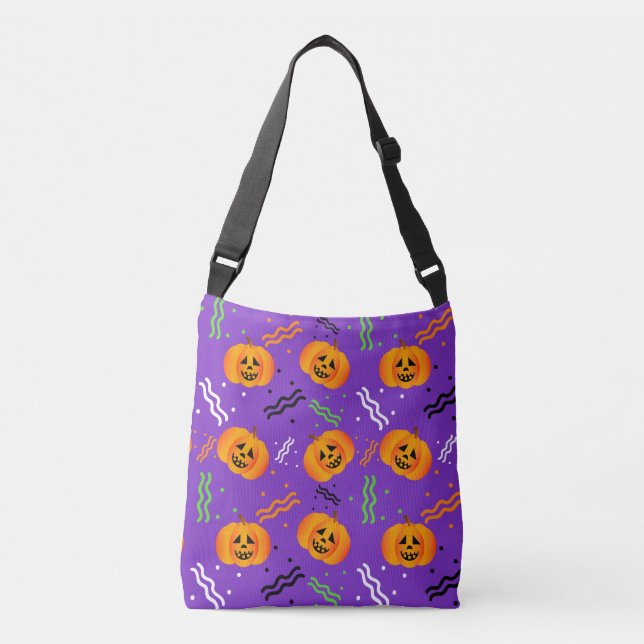 Festive Jack-O'-Lanterns Crossbody Bag Axelväska (Framsida)