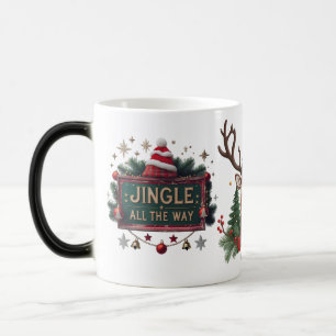 Festive "Jingle all way" Färg Morphing Mugg
