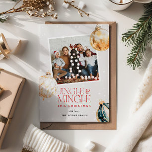 Festive Jingle & Mingle julfoto Julkort