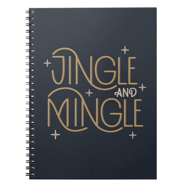 Festive Jingle och Mingle Helgdag Design Anteckningsbok (Framsidan)