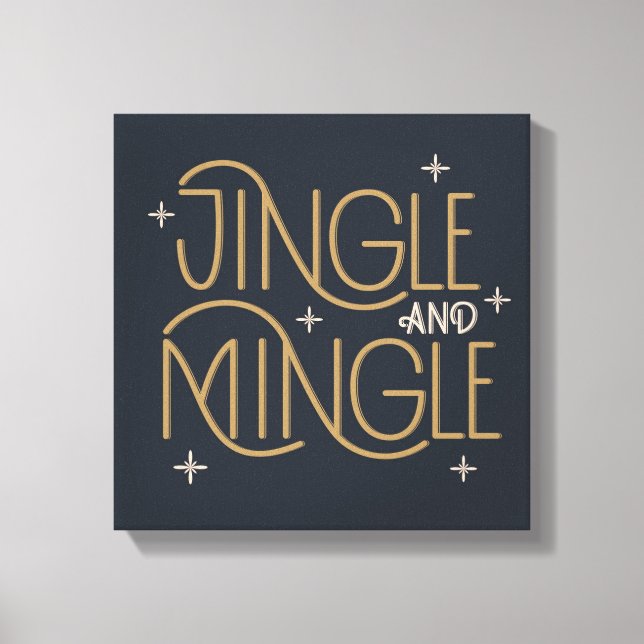 Festive Jingle och Mingle Helgdag Design Canvastryck (Framsida)