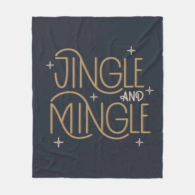 Festive Jingle och Mingle Helgdag Design Fleecefilt (Framsidan)