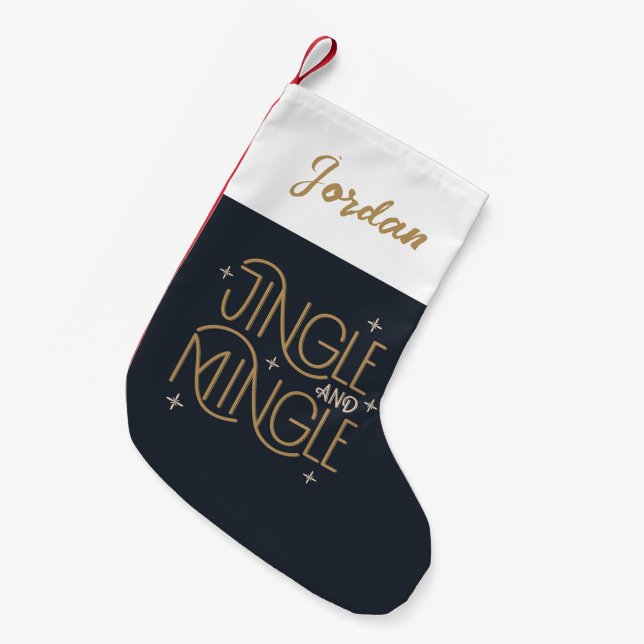 Festive Jingle och Mingle Helgdag Design Liten Julstrumpa (Framsidan (Hängande))