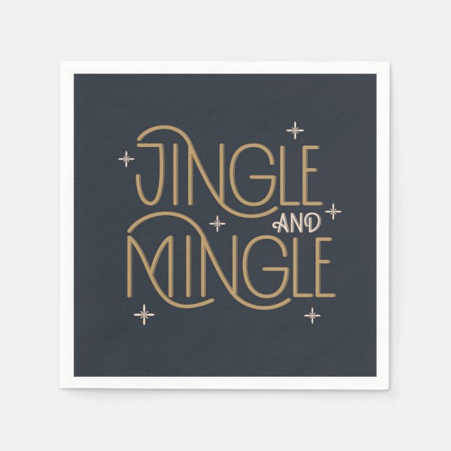 Festive Jingle och Mingle Helgdag Design Pappersservett (Framsidan)