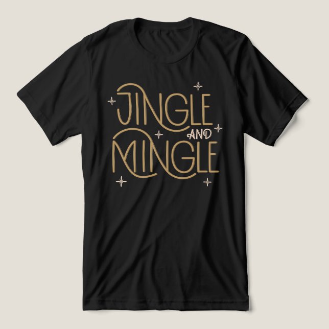 Festive Jingle och Mingle Helgdag Design T Shirt (Design Framsida)