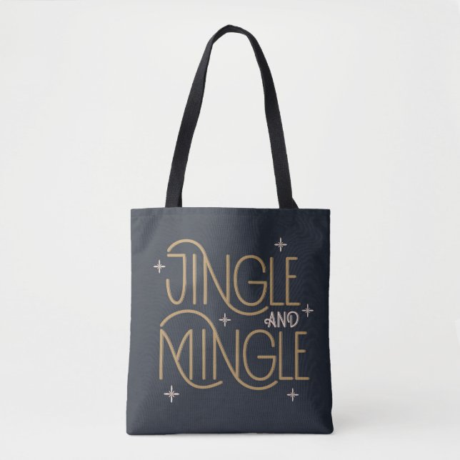 Festive Jingle och Mingle Helgdag Design Tygkasse (Framsida)