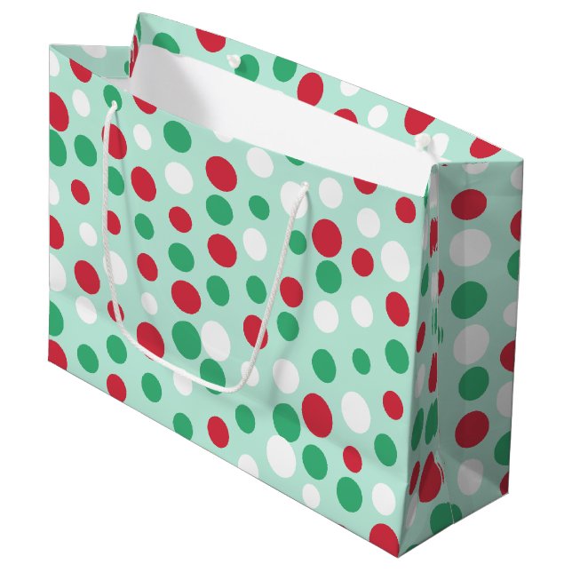 Festive Jolly Dots Gift Bag (Framsidan Vinklad)