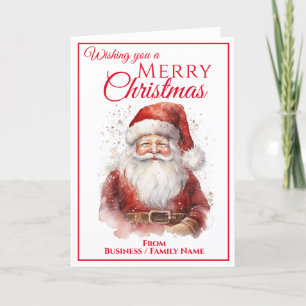 Festive Jolly Santa God jul Business Helgkort
