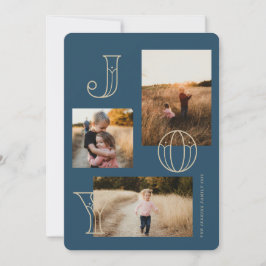 Festive Joy 3-Photo-julkort Julkort